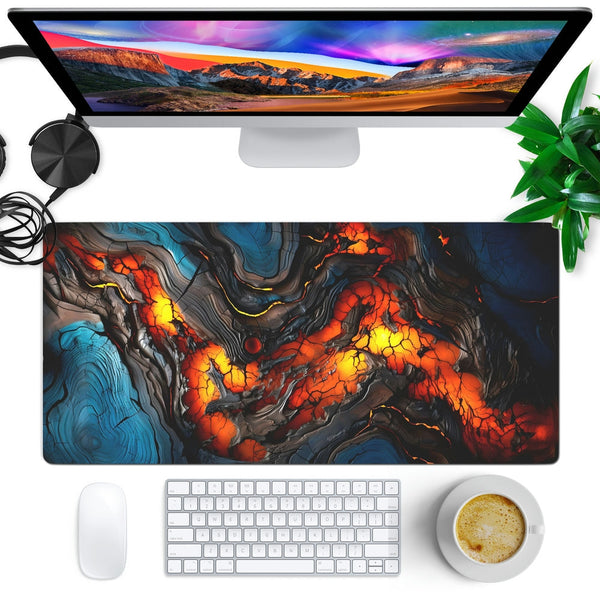 Anti-Slip Desk Mat Gaming Mouse Pad - Volcanic Flow