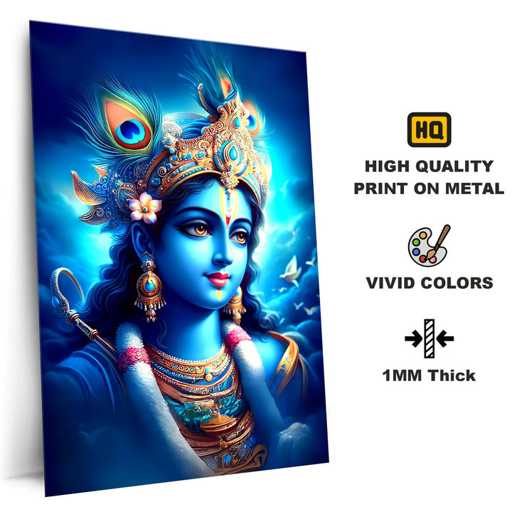 Metal Poster - Lord Krishna LK07