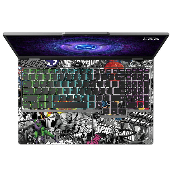 Lenovo LOQ Laptop Skin - Superheroes Sticker Bomb