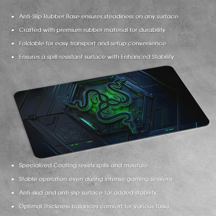 Anti-Slip Desk Mat Gaming Mouse Pad - Green Tech Design