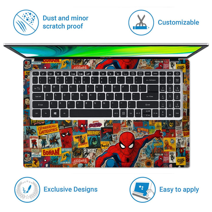 Laptop Skin - Spiderman Jump Collage