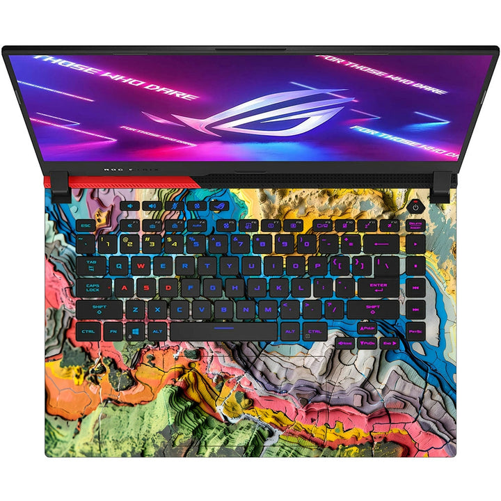 Asus Laptop Skin - Earth and Sky Color Marble Abstract