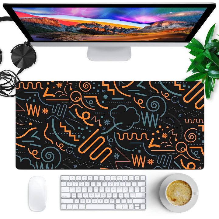 Anti-Slip Desk Mat Gaming Mouse Pad - Spiral Abstract