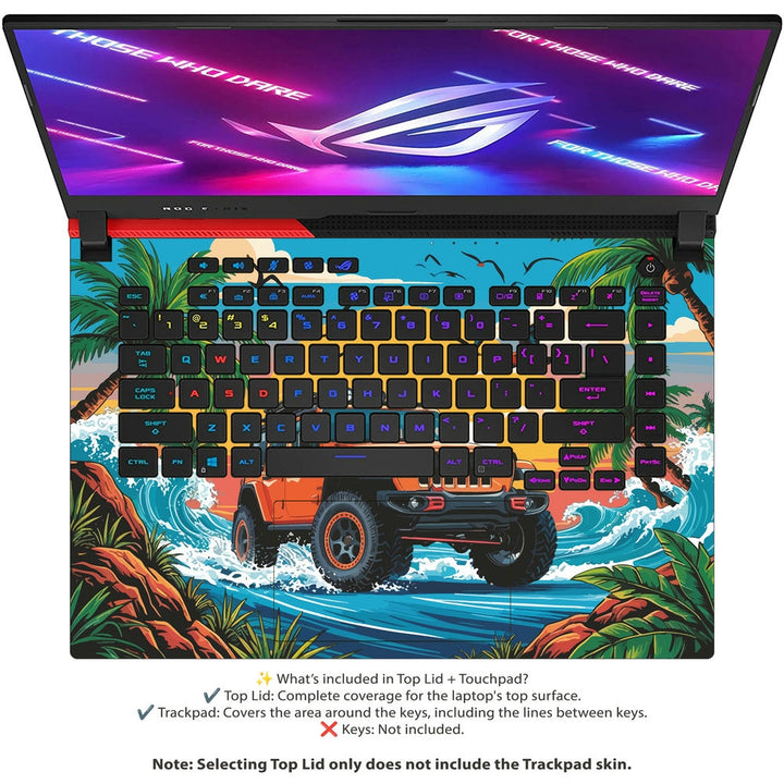 Asus Laptop Skin - Tropical Jeep Safari