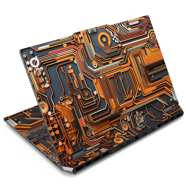 Laptop Skin - Tech Orange Geometric