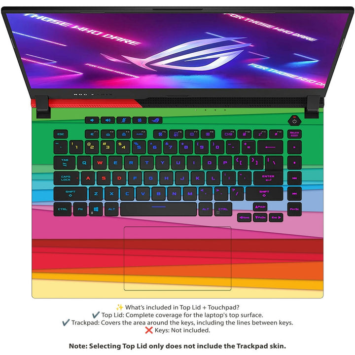 Asus Laptop Skin - Colorful Stripes Splash