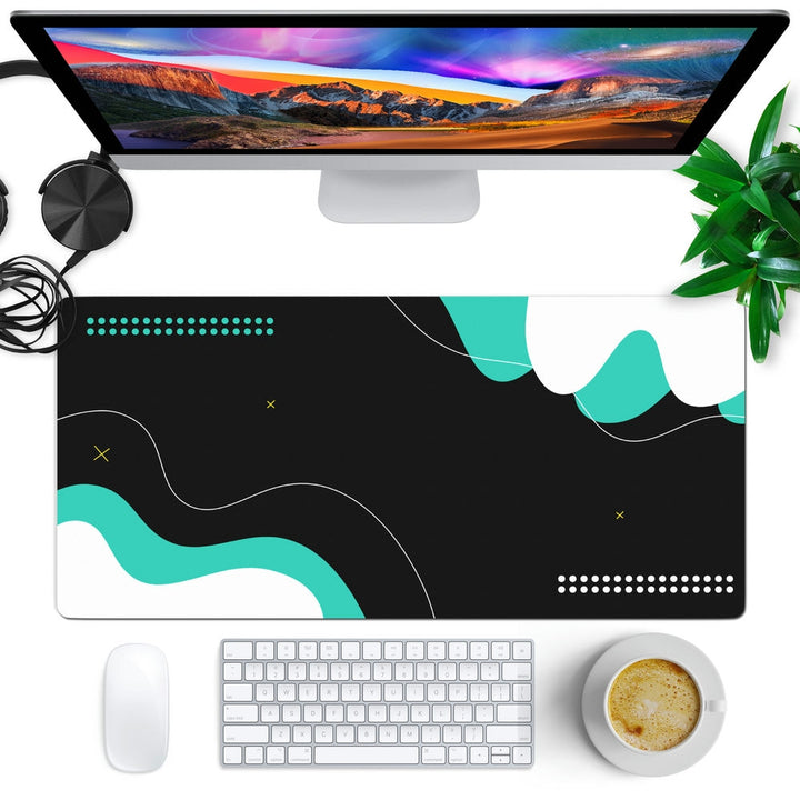 Anti-Slip Desk Mat Gaming Mouse Pad - Teal Wave