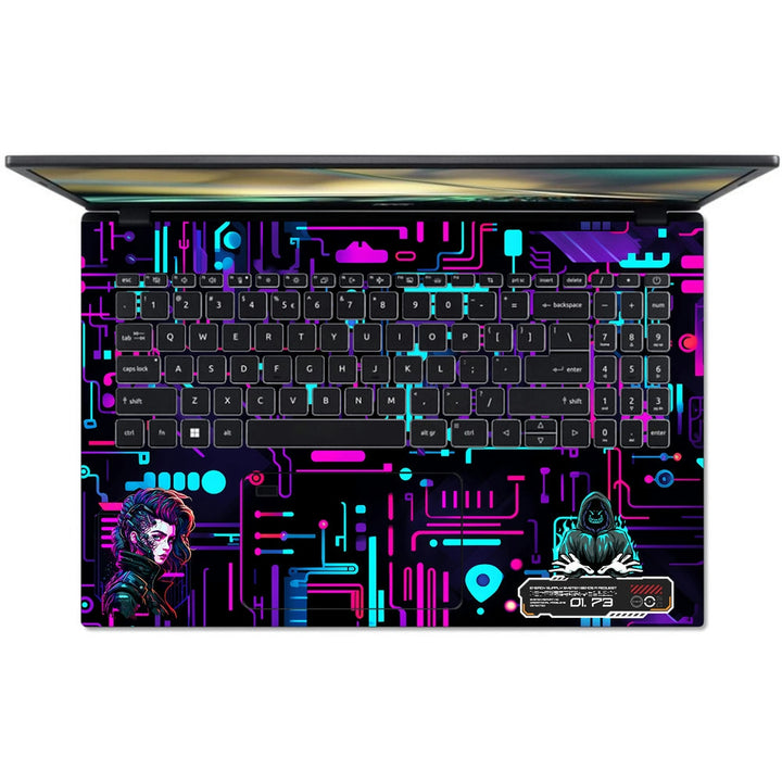 Acer Laptop Skin - Cyberpunk Neon Hacker