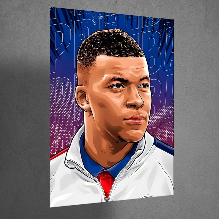 Metal Poster - Footballer Kylian Mbappe KM03