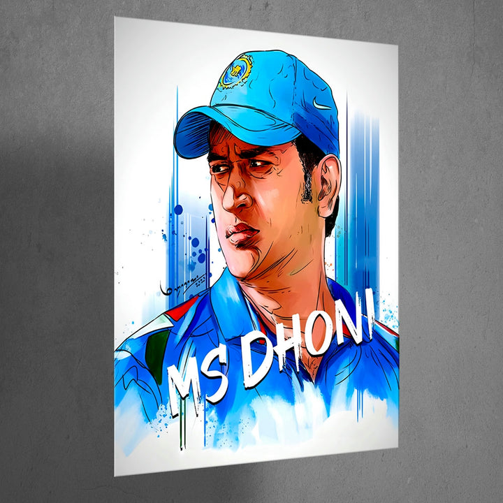 Metal Poster - Indian Cricketer MS Dhoni MS05