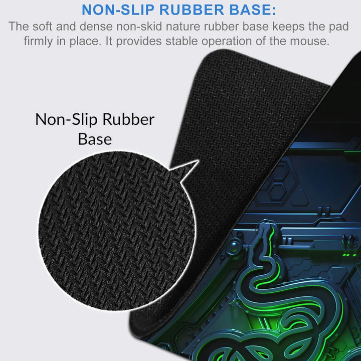 Anti-Slip Desk Mat Gaming Mouse Pad - Green Tech Design