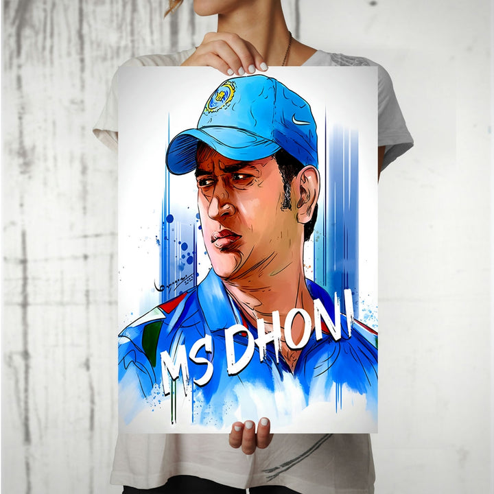 Metal Poster - Indian Cricketer MS Dhoni MS05