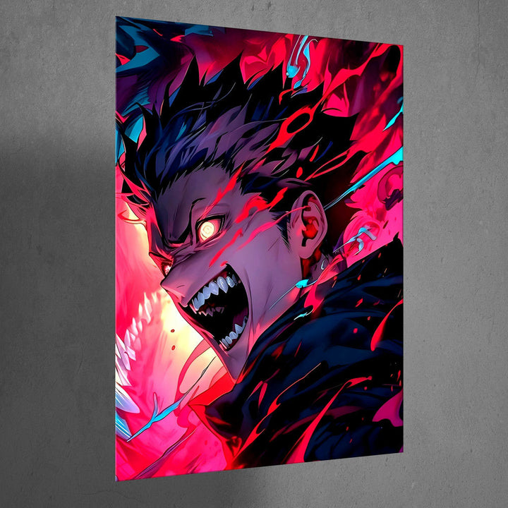 Metal Poster - Anime Flaming Beast