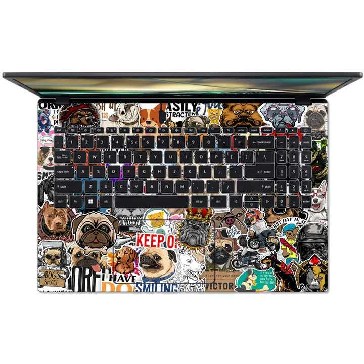 Acer Laptop Skin - Cute Dog Sticker Bomb