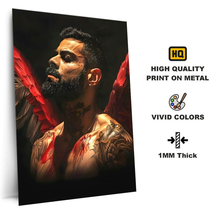 Metal Poster - Indian Cricketer Virat Kohli VK05