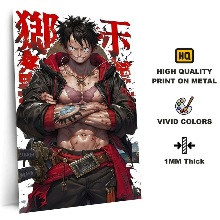 Metal Poster - One Piece Monkey D Luffy OP02