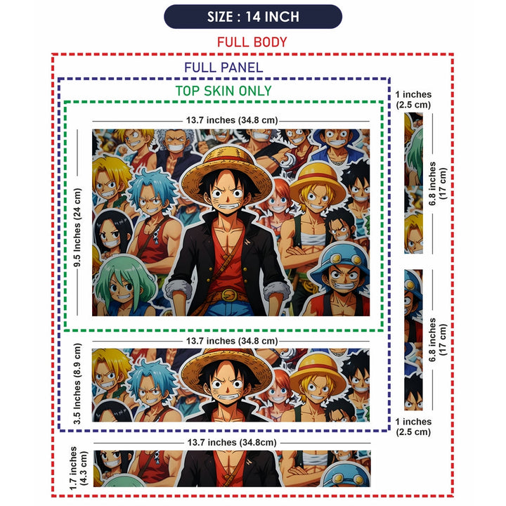 Laptop Skin - Anime One Piece Dynamic Collage DS3