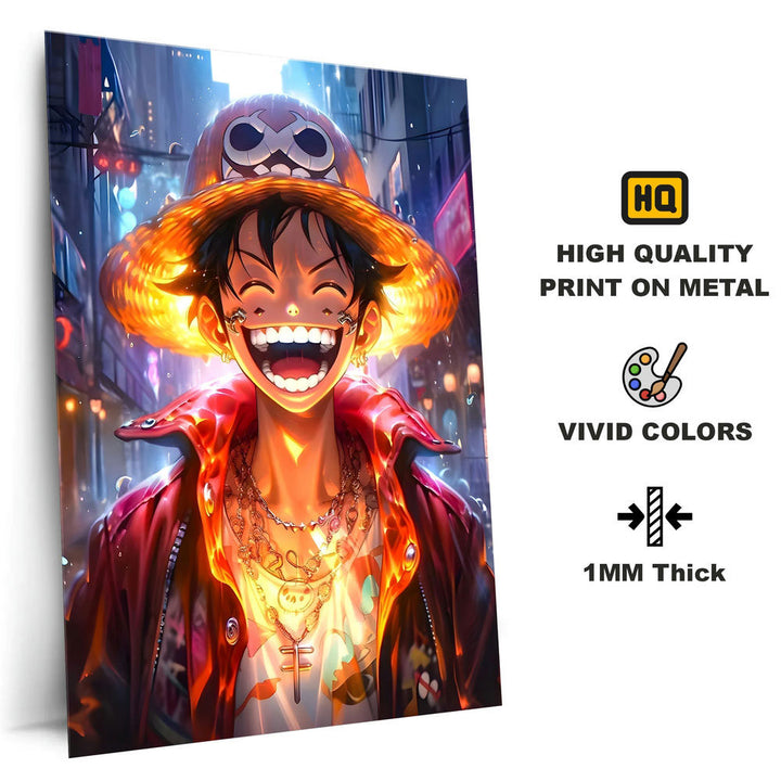 Metal Poster - One Piece Monkey D Luffy OP08