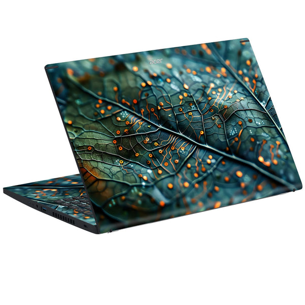 Acer Laptop Skin - Metallic Green Rusted Surface