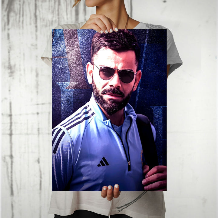 Metal Poster - Indian Cricketer Virat Kohli VK03