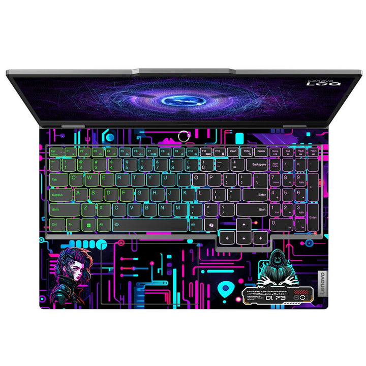 Lenovo LOQ Laptop Skin - Cyberpunk Neon Hacker