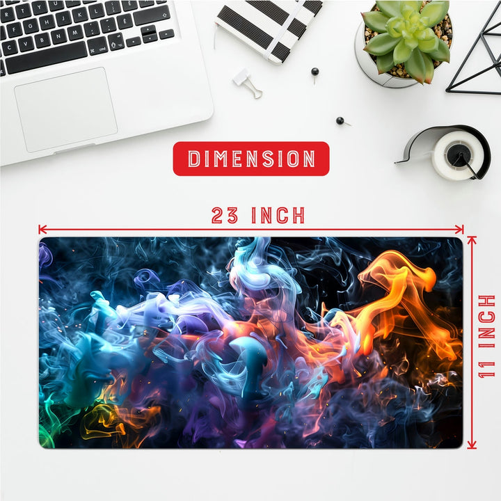 Anti-Slip Desk Mat Gaming Mouse Pad - Cosmic Flames