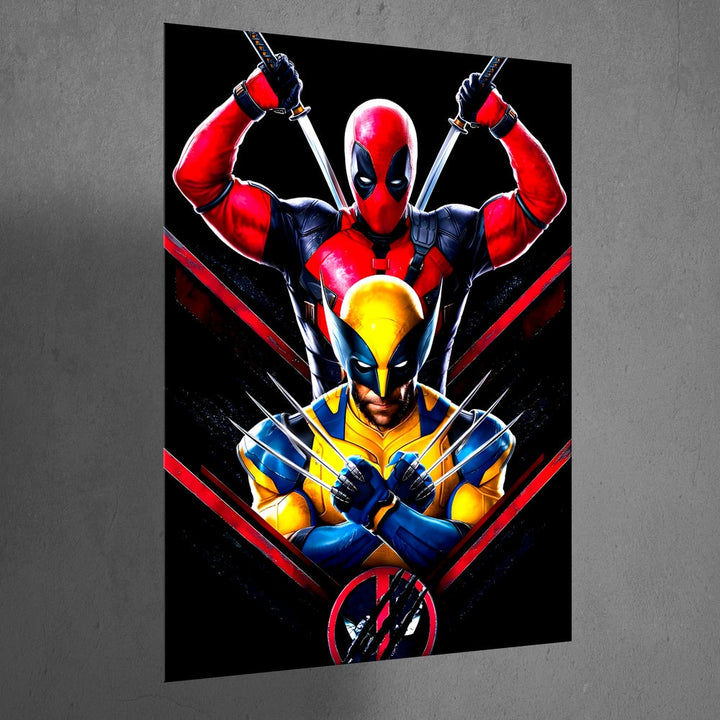 Metal Poster - Superhero Deadpool & Wolverine DW02