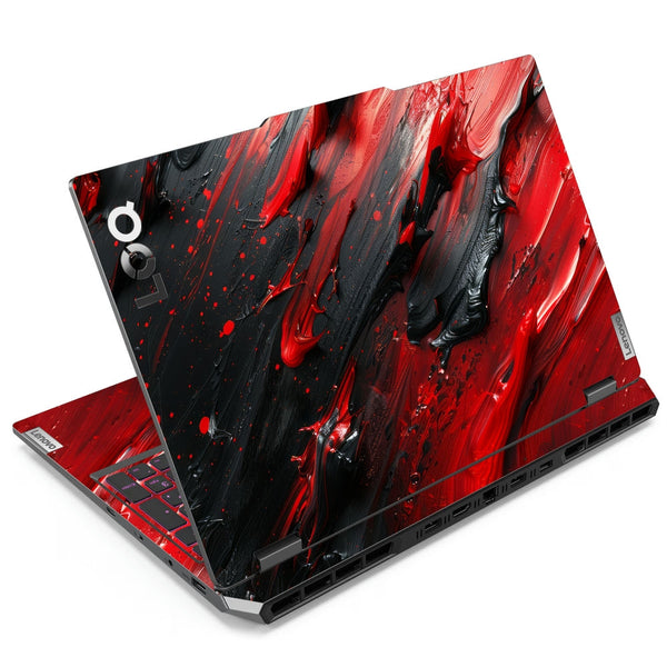 Lenovo LOQ Laptop Skin - Black Red Lava Art