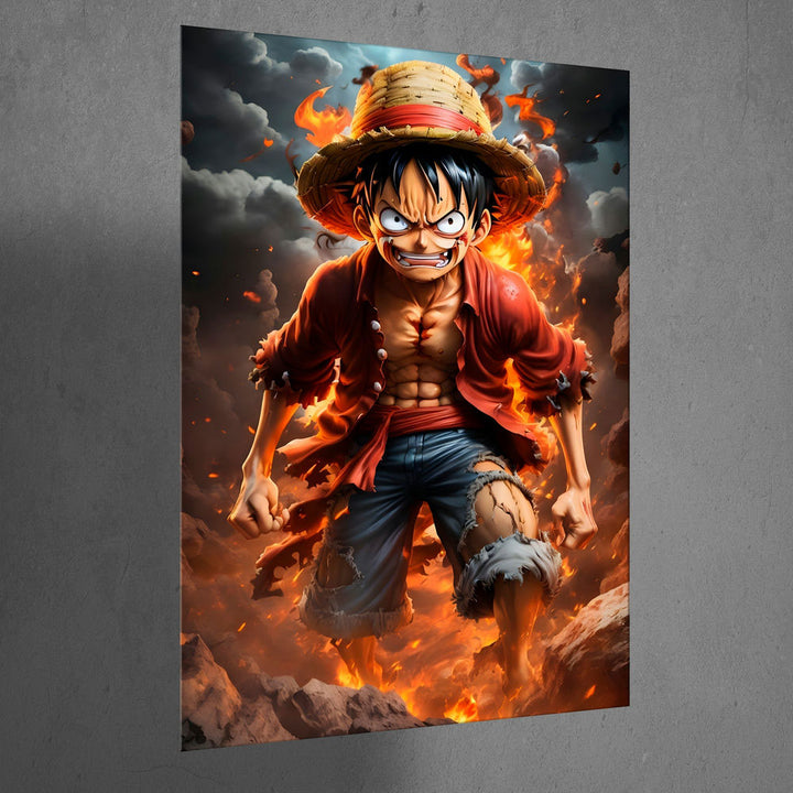 Metal Poster - One Piece Monkey D Luffy OP15