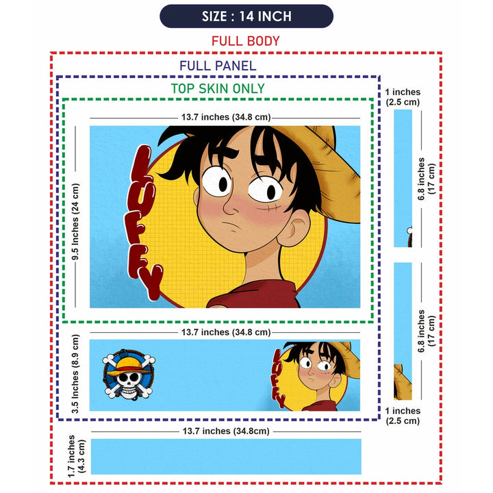 Laptop Skin - Monkey D Luffy Yellow Circle