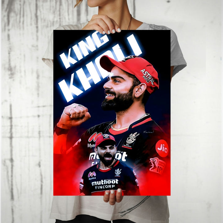 Metal Poster - Indian Cricketer Virat Kohli VK01