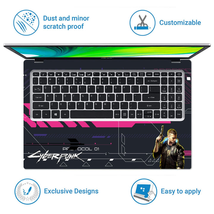 Laptop Skin - Cyberpunk Data Drift