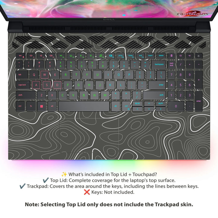 Dell Laptop Skin - Topography Pattern TP01