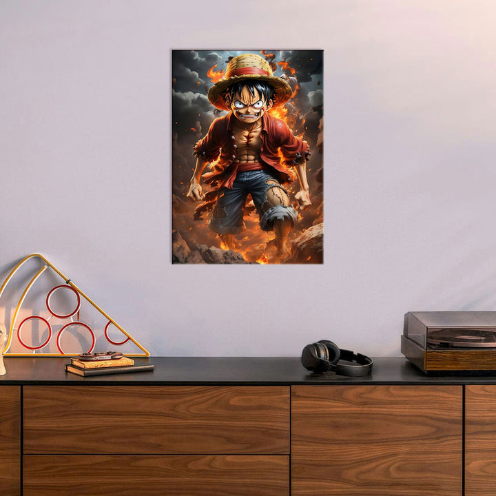 Metal Poster - One Piece Monkey D Luffy OP15