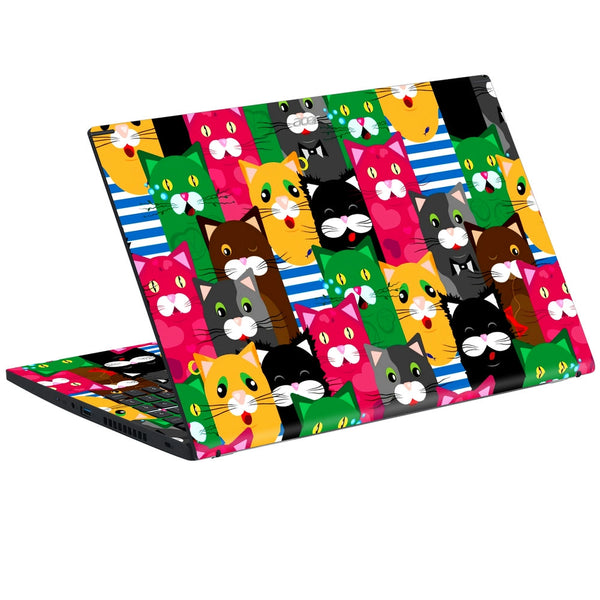 Acer Laptop Skin - Multicolor Cat Faces