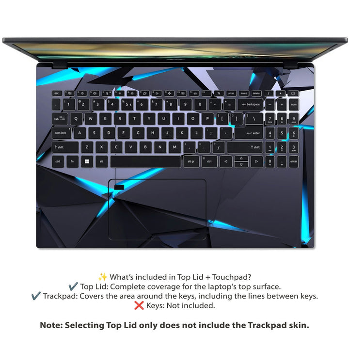 Acer Laptop Skin - Ice Shard Glow