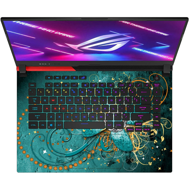 Asus Laptop Skin - Abstract Turquoise Swirls