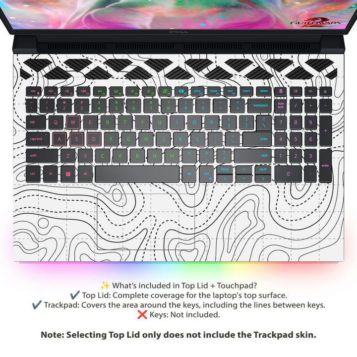 Dell Laptop Skin - Topography Pattern TP12