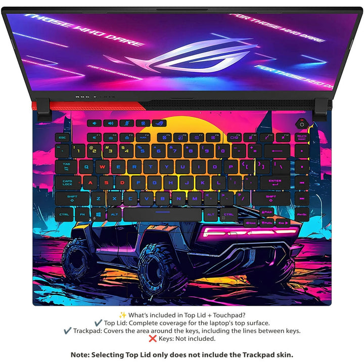 Asus Laptop Skin - Sunset Skyline Cruise