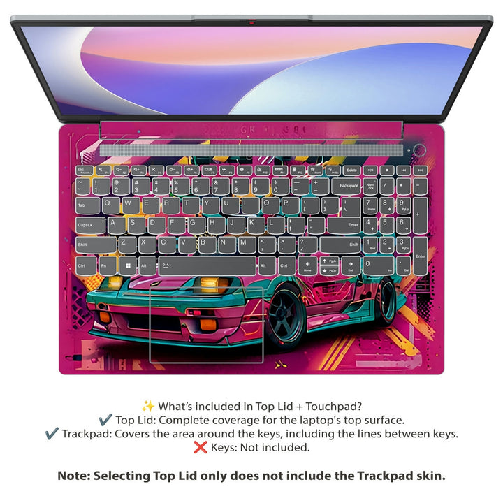 Lenovo Laptop Skin - Vibrant Retro Racer