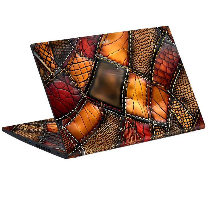 Acer Laptop Skin - Earthy Patchwork Abstract