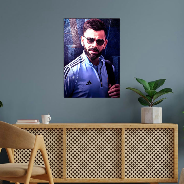 Metal Poster - Indian Cricketer Virat Kohli VK03