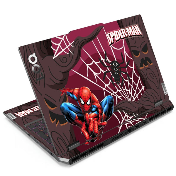 Laptop Skin - Spiderman Hanging on Web