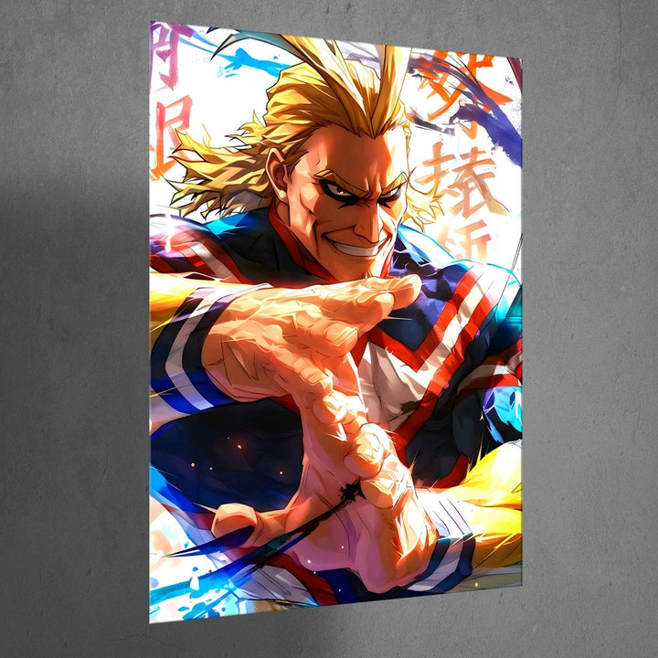 Metal Poster - Anime All Might