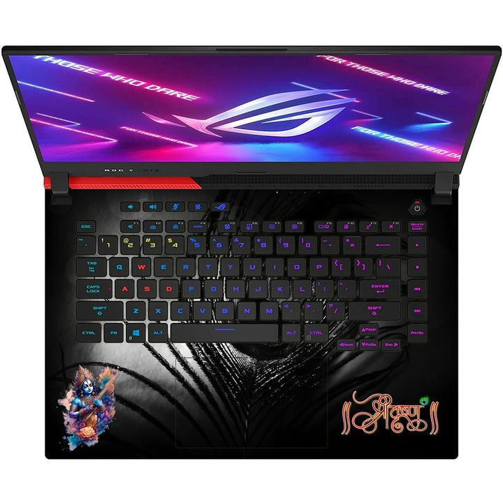 Asus Laptop Skin - Shree Krishna Black Feather