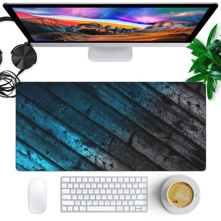 Anti-Slip Desk Mat Gaming Mouse Pad - Aqua Strata