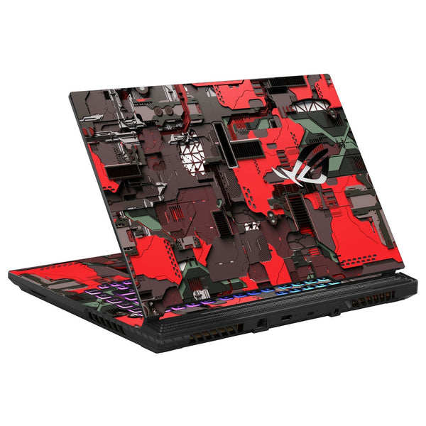 Asus Laptop Skin - Tech Red Geometric