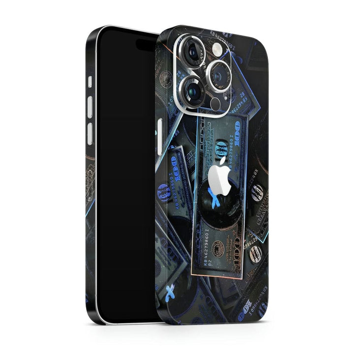 Apple iPhone Skin Wrap - Currency Black