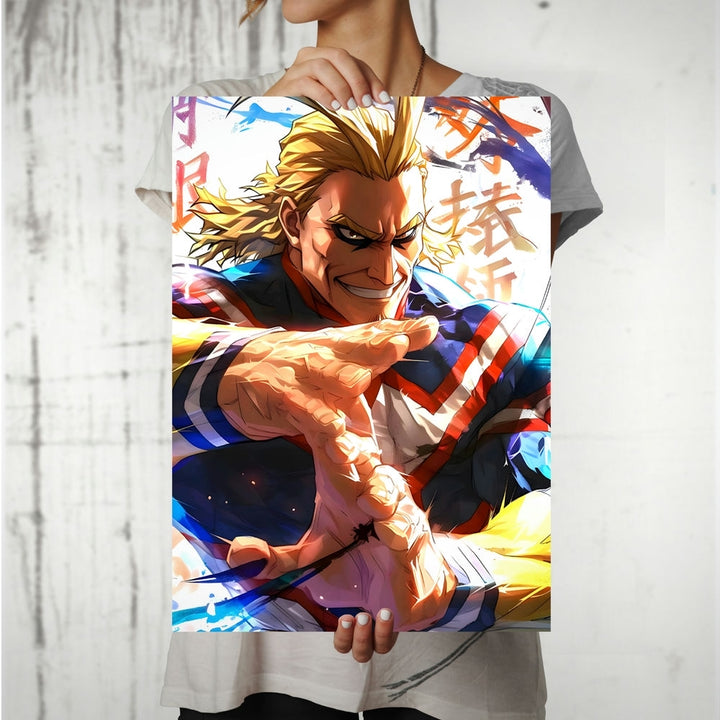 Metal Poster - Anime All Might