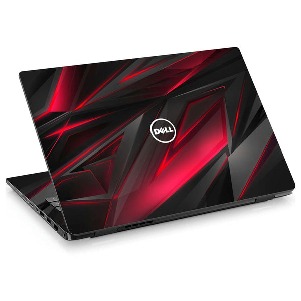 Dell Laptop Skin - Black Red 3D Pattern